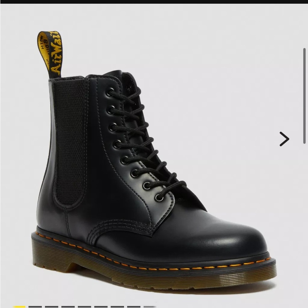 Dr. Martens Black Leather Ankle Booties